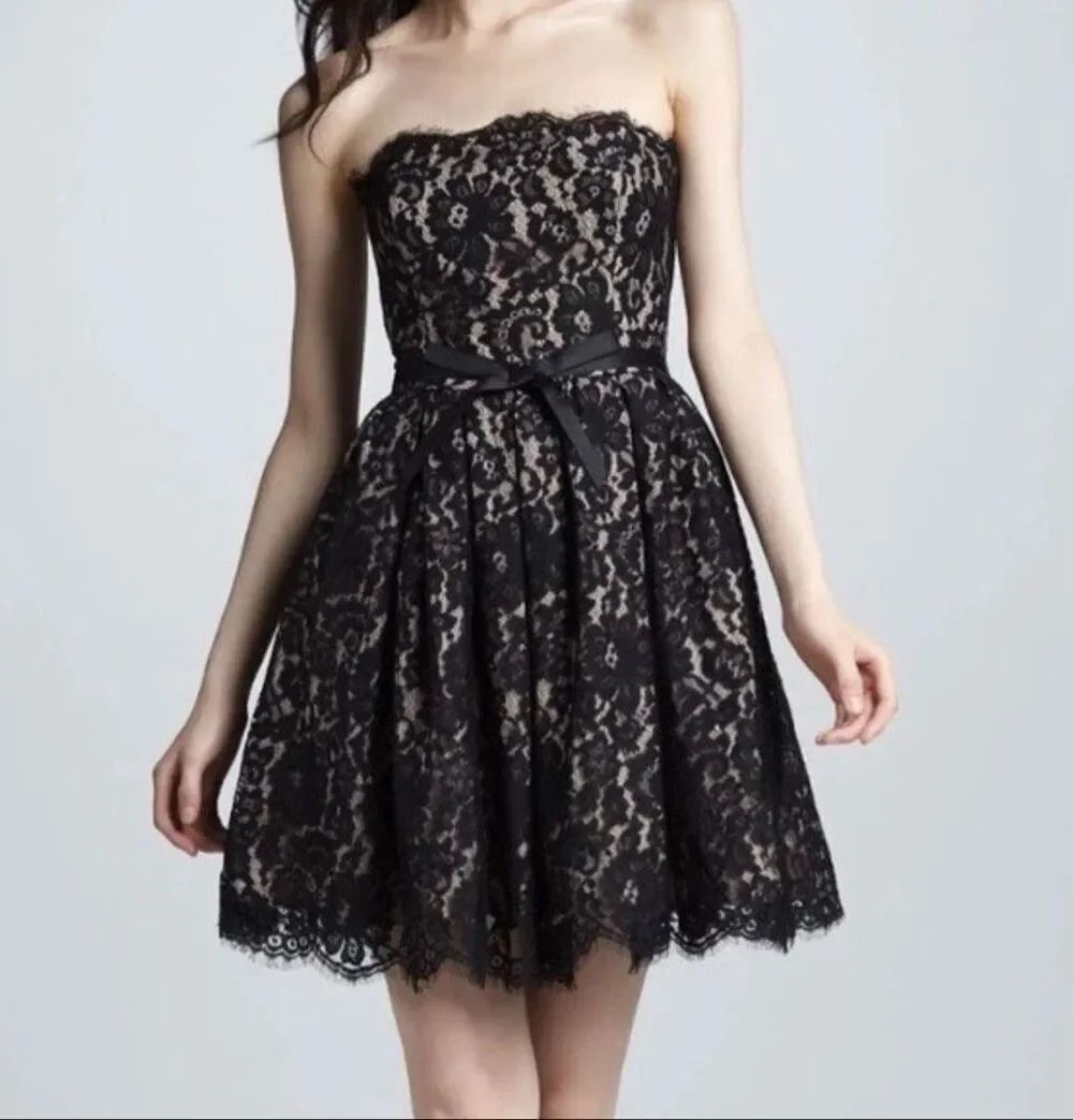 Robert Rodriguez for Target Neiman Marcus Strapless Black Lace Dress 2